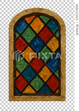 油畫風格的彩色玻璃 130153995