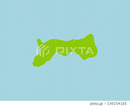 手描きのゆるい鳥取県の地図背景イラスト 130154185