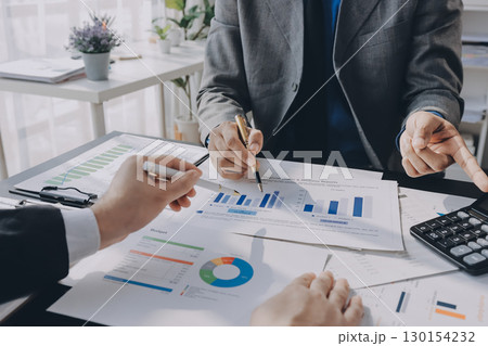 Accounting company provide finance and taxation planning for profitable cash flow, Auditor and accountant team working in office, analyze financial data and accounting record with calculator.Insight Accounting company provide finance and taxation planning for profitable cash flow, Auditor and accountant team working in office, analyze financial data and accounting record with calculator.Insight 130154232
