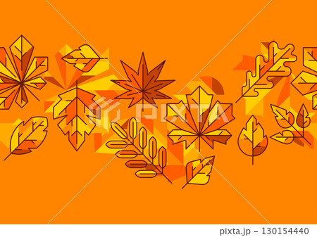 Pattern with autumn leaves. Background with various foliage. Pattern with autumn leaves. Background with various foliage. 130154440