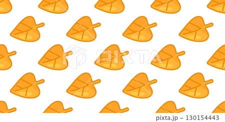 Seamless Yellow Autumn Leaf Pattern Seamless Yellow Autumn Leaf Pattern 130154443