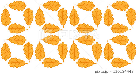 Seamless Yellow Oak Leaf Pattern Seamless Yellow Oak Leaf Pattern 130154448