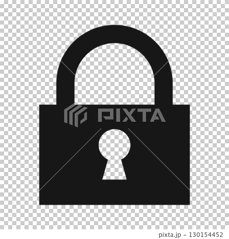 Padlock silhouette material 130154452