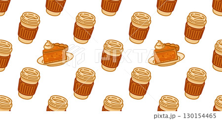 Seamless Pumpkin Pie Pattern Seamless Pumpkin Pie Pattern 130154465