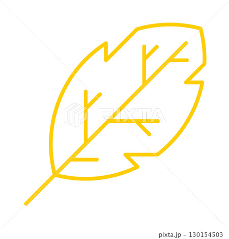 Illustration of autumn leaf. Decorative falling foliage. 130154503