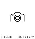 black Photo camera vector icon illustration isolated on white background. 130154526