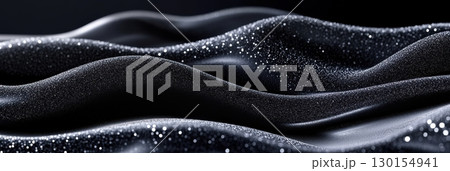 Elegant Dark Abstract Background Texture Design Waves Sparkle Silver Glitter Luxury Art Gray High 130154941