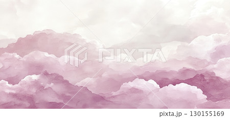 Abstract Pink Watercolor Cloudscape Soft Pastel Sky Dreamy Background Design art airy calm mauve 130155169