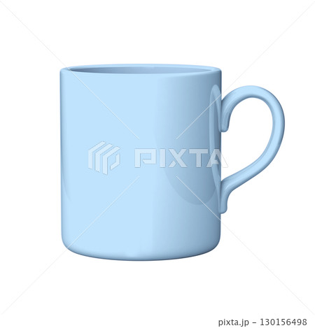 Blue coffee or tea mug, 3D illustration 130156498