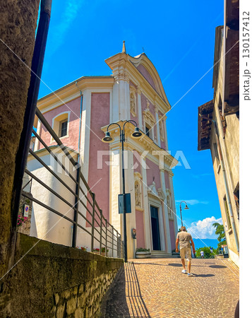 Parrocchia di San Giovanni Battista church, Carzano Italy. Lake Iseo Monte Isola Parrocchia di San Giovanni Battista church, Carzano Italy. Lake Iseo Monte Isola 130157412
