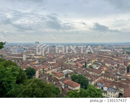 Panorama of centre of Brescia city with churches, towers and buildings, Italy Panorama of centre of Brescia city with churches, towers and buildings, Italy 130157437