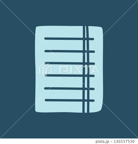 Doodle Paper Piece icon hand drawn in a modern minimalistic style 130157530