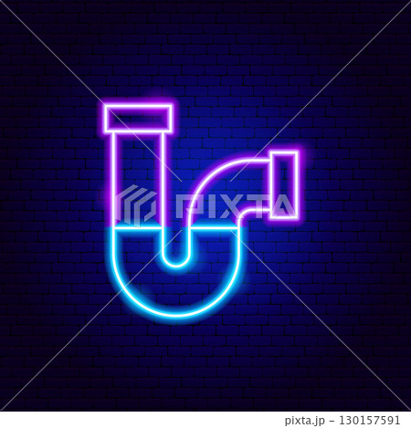 Unclogging Pipe Neon Sign 130157591