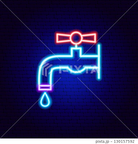 Water Kitchen Faucet Neon Sign 130157592