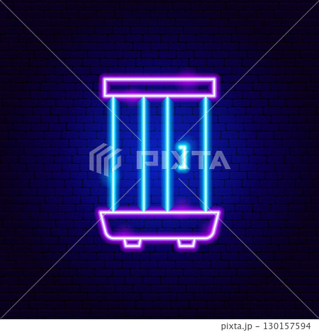 Shower Cabin Neon Sign 130157594