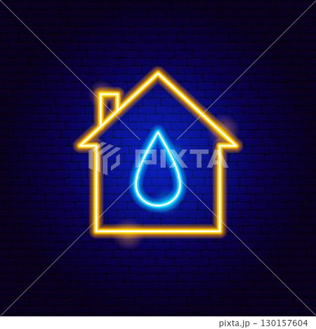 House Plumbing Water Neon Sign House Plumbing Water Neon Sign 130157604