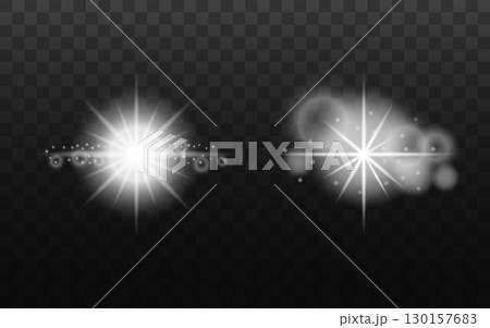 Bright Sparkle and Glow Effects on Transparent Background. Bright Sparkle and Glow Effects on Transparent Background. 130157683