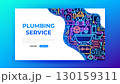 Plumbing Service Neon Landing Page 130159311