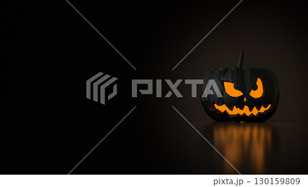 The Black Pumpkin for Halloween orHoliday concept 3d Rendering. The Black Pumpkin for Halloween orHoliday concept 3d Rendering. 130159809