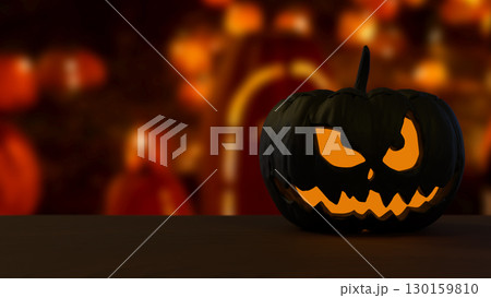 The Black Pumpkin for Halloween orHoliday concept 3d Rendering. The Black Pumpkin for Halloween orHoliday concept 3d Rendering. 130159810