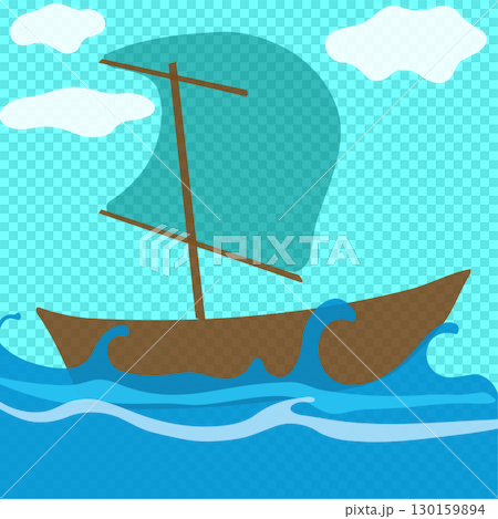 Fishing boat on the ocean 130159894
