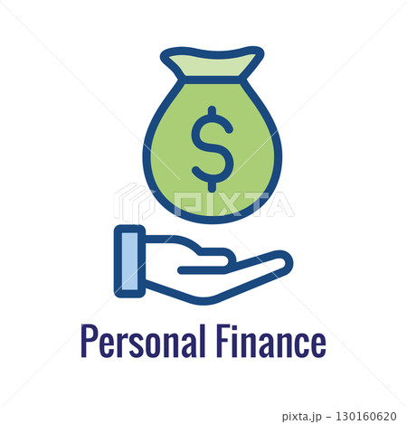 Personal Finance with Money Loan Icon Including Net Worth Image 130160620