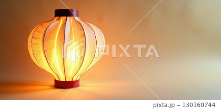 Illuminated lantern glowing in soft light 130160744