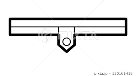 Jetted Pocket with Tab technical fashion illustration. Flat apparel template front view. Women, men unisex style item 130161419