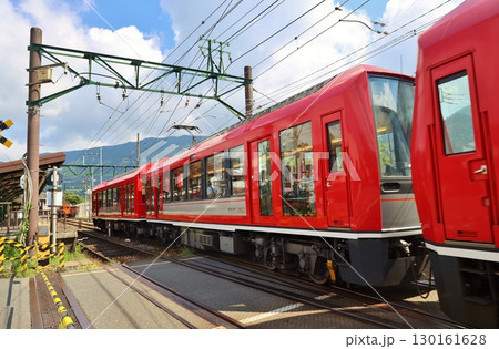 強羅駅に入る箱根登山電車3000系 130161628