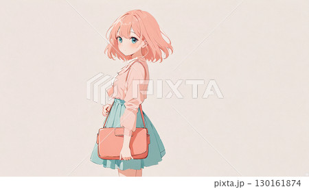 ピンクの服を着た女の子 130161874
