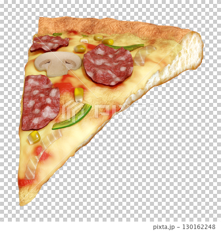 ピザ-1ピース（持ったら垂れる） 130162248