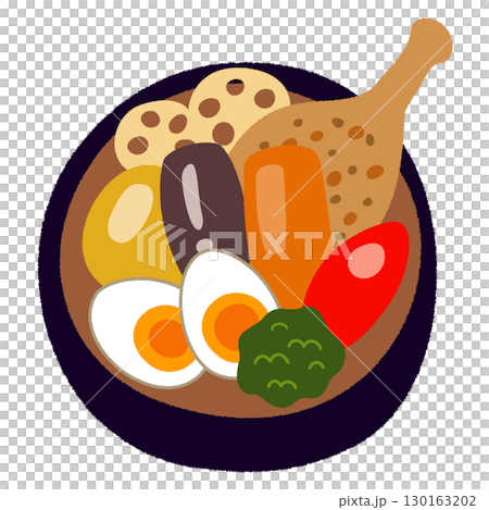 スープカレーのイラスト スープカレーのイラスト 130163202