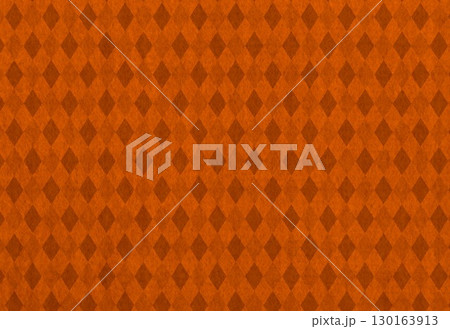 フェルト素材オレンジ格子柄 130163913