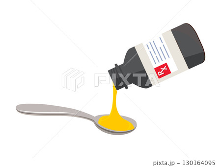Liquid medicinal syrup stock illustration Liquid medicinal syrup stock illustration 130164095