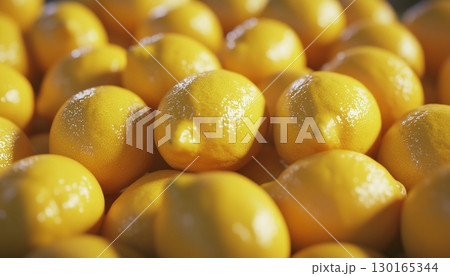 Lemon vibrant pattern organic real food agriculture environment background 130165344