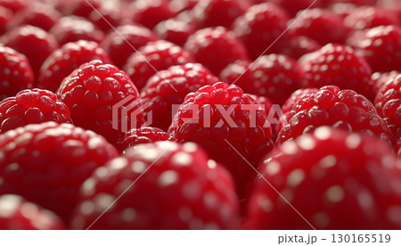 Raspberry red fruits pattern organic agriculture natural farm background 130165519