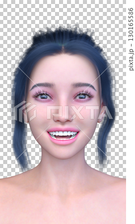 女性の顔アップ 女性の顔アップ 130165586