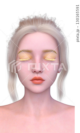 女性の顔アップ 女性の顔アップ 130165591