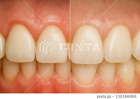 歯周病  歯肉や歯茎が赤く腫れている様子 130166068