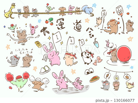 動物たちの運動会 130166077