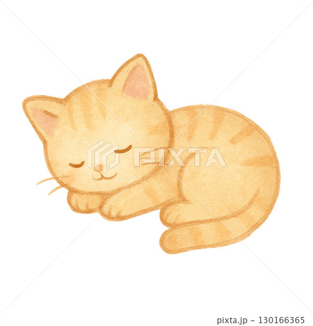眠っている子猫のイラスト 130166365