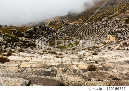 The ruins of an ancient amphitheater in Sagalassos, Turkey. 130166785
