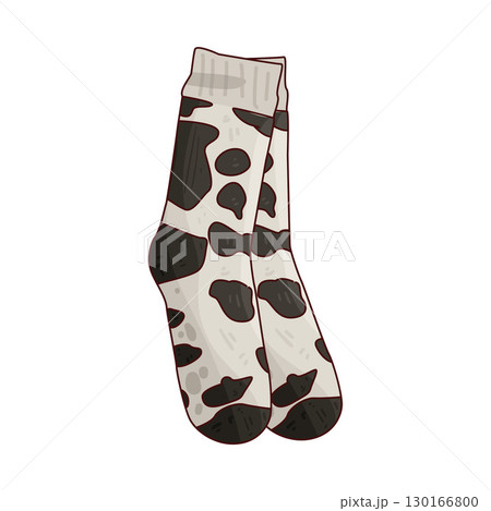 illustration of cow socks illustration of cow socks 130166800