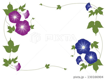 アサガオ青紫フレーム 130166904