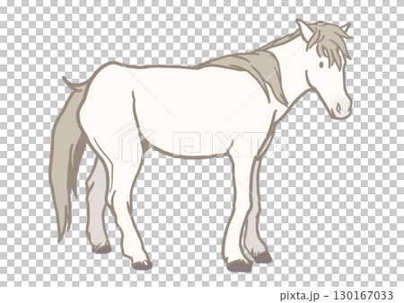 野間馬，灰色，日本馬 130167033
