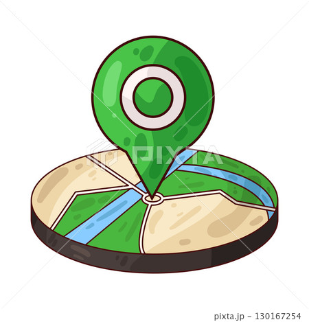 illustration of map pin 130167254
