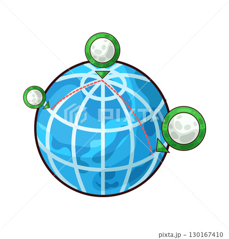 illustration of globe with location pin illustration of globe with location pin 130167410