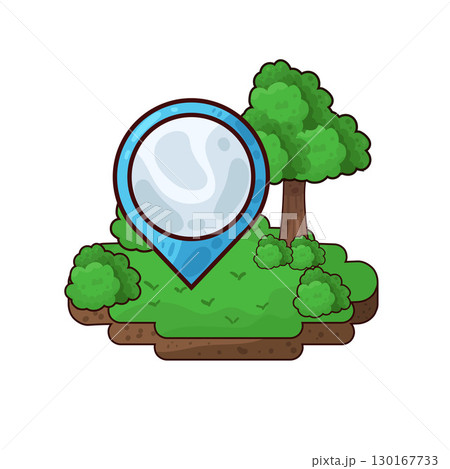 illustration of forest location illustration of forest location 130167733