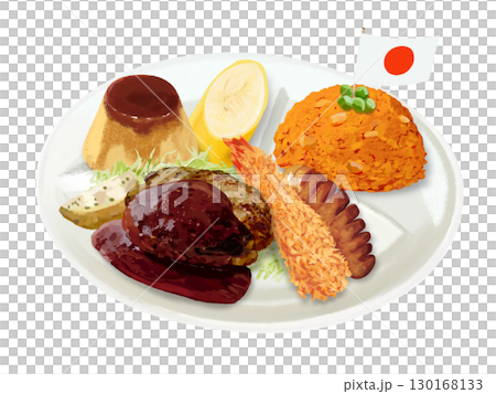 お子様ランチ（国旗付き） 130168133