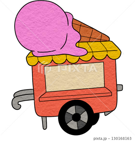 ice cream cart 130168163